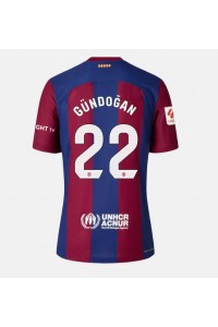 Fotbalové Dres Barcelona Ilkay Gundogan #22 Dámské Domácí Oblečení 2023-24 Krátký Rukáv